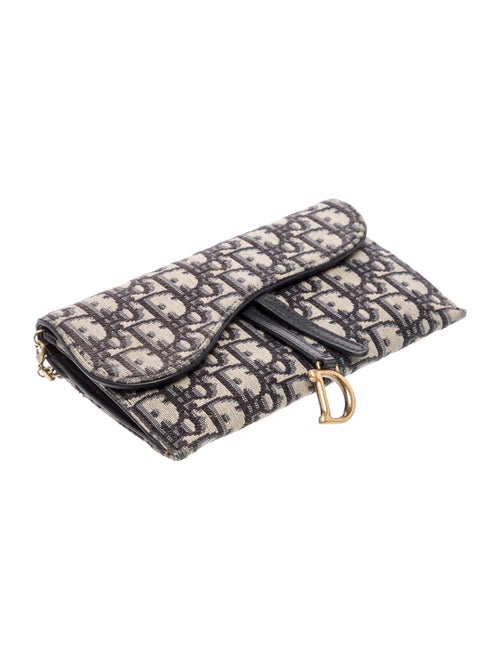 Christian Dior Oblique Jacquard Wallet on Chain