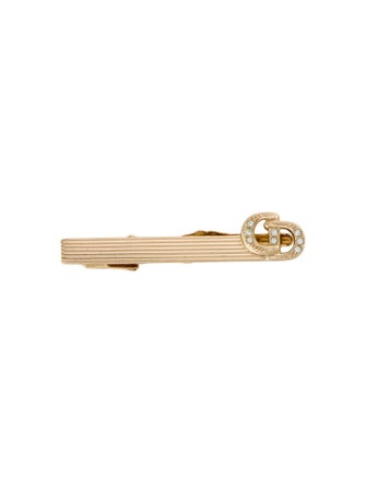Christian Dior Crystal CD Tie Pin