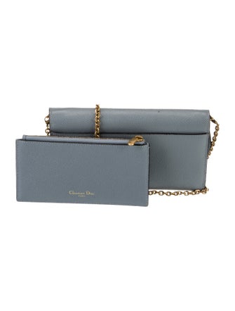 Christian Dior Leather Saddle Wallet On Chain 2022