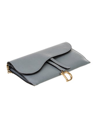 Christian Dior Leather Saddle Wallet On Chain 2022
