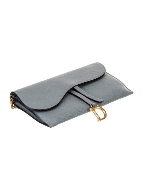Christian Dior Leather Saddle Wallet On Chain 2022