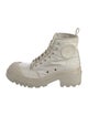 Christian Dior Canvas Whipstitch Trim Combat Boots