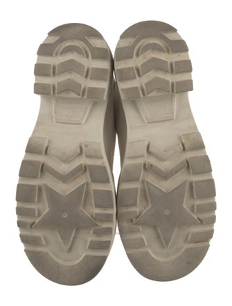 Christian Dior Canvas Whipstitch Trim Combat Boots