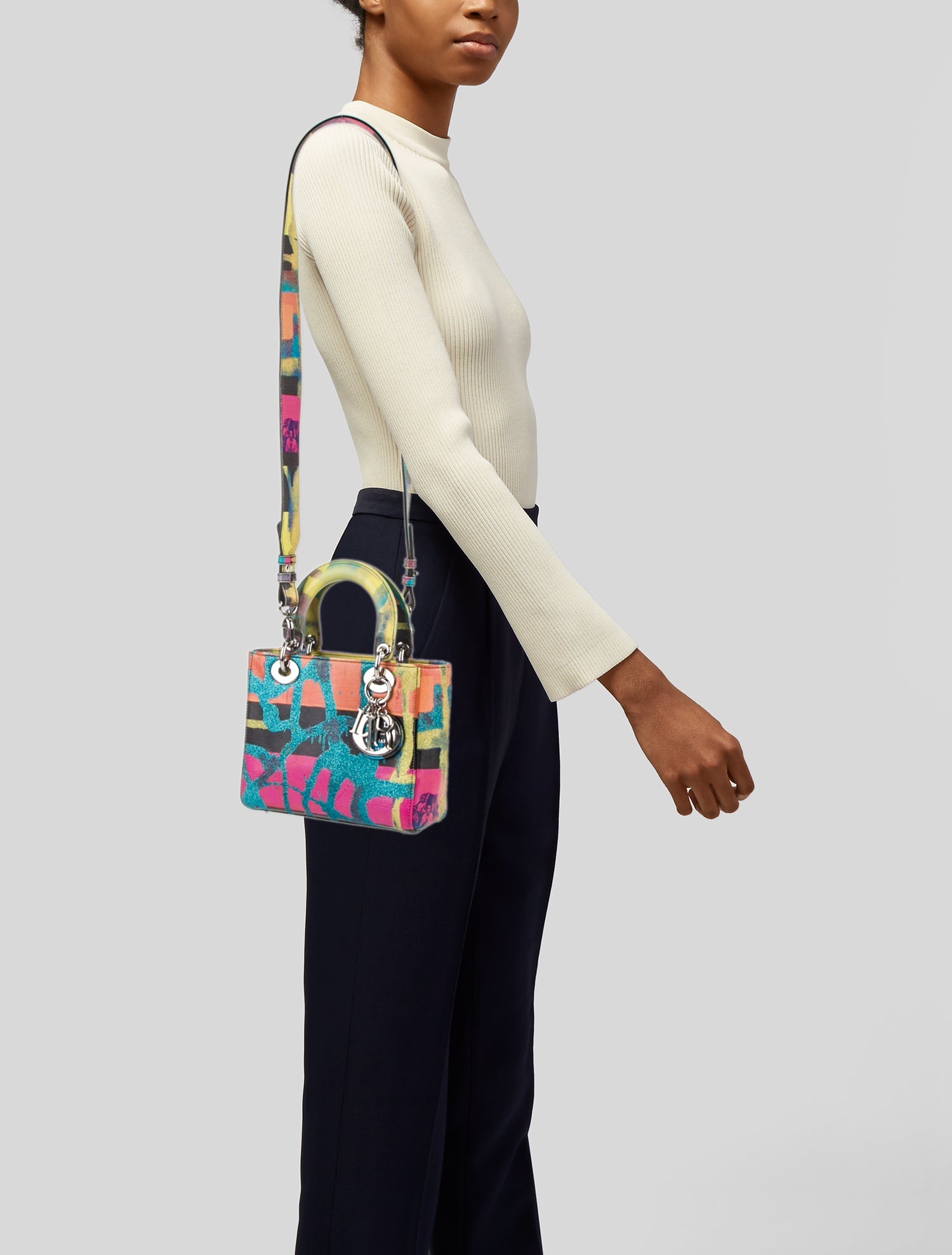 Christian Dior Leather Top Handle Bag