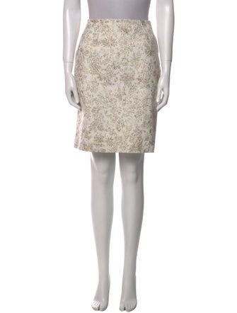 Christian Dior Floral Print Knee-Length Skirt