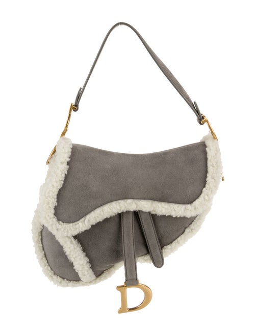Christian Dior Shearling Saddle