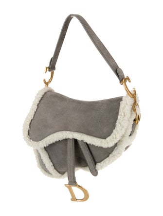 Christian Dior Shearling Saddle