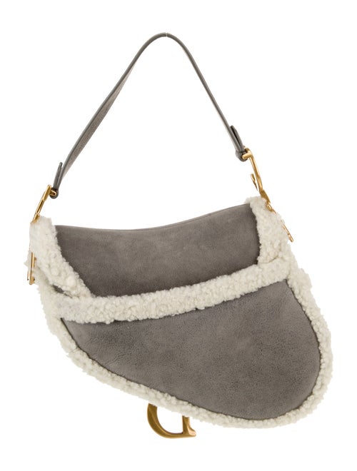 Christian Dior Shearling Saddle