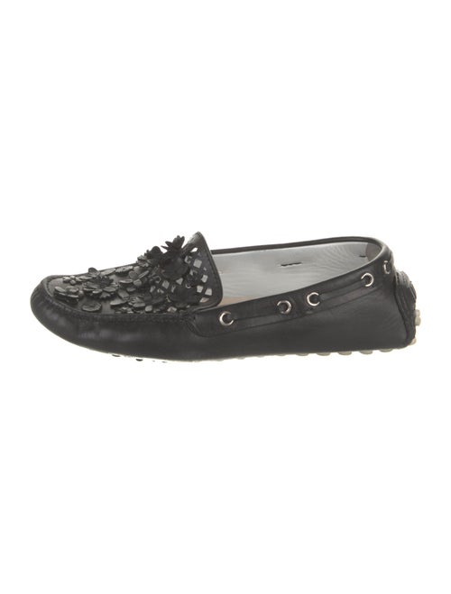 Christian Dior Leather Lasercut Accents Loafers