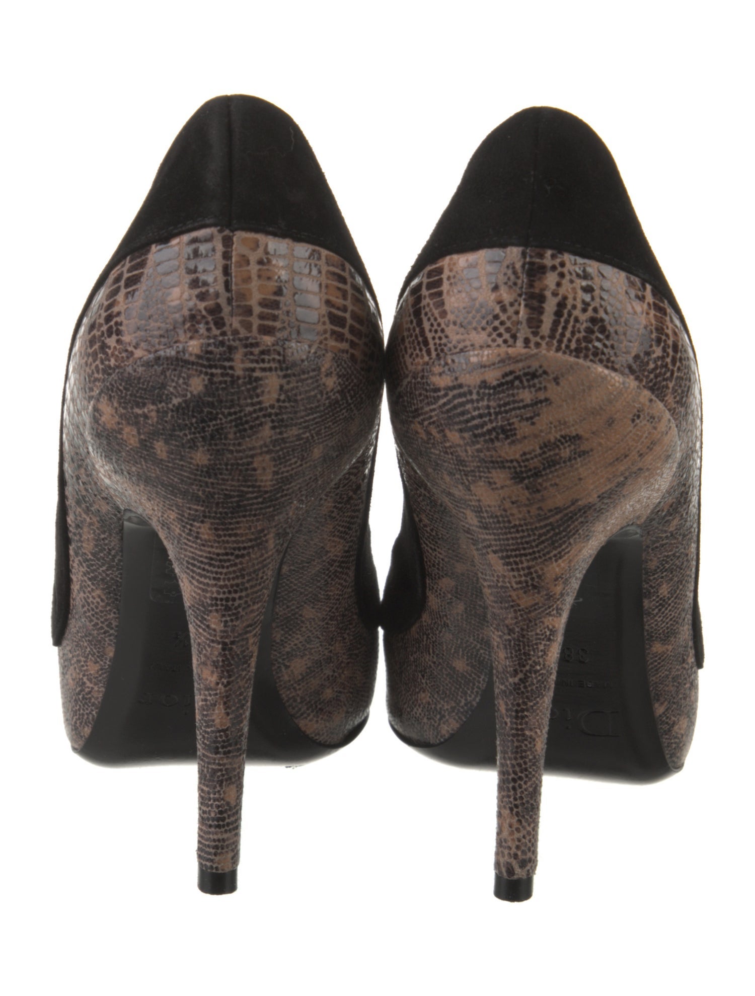 Christian Dior Suede Printed Pumps