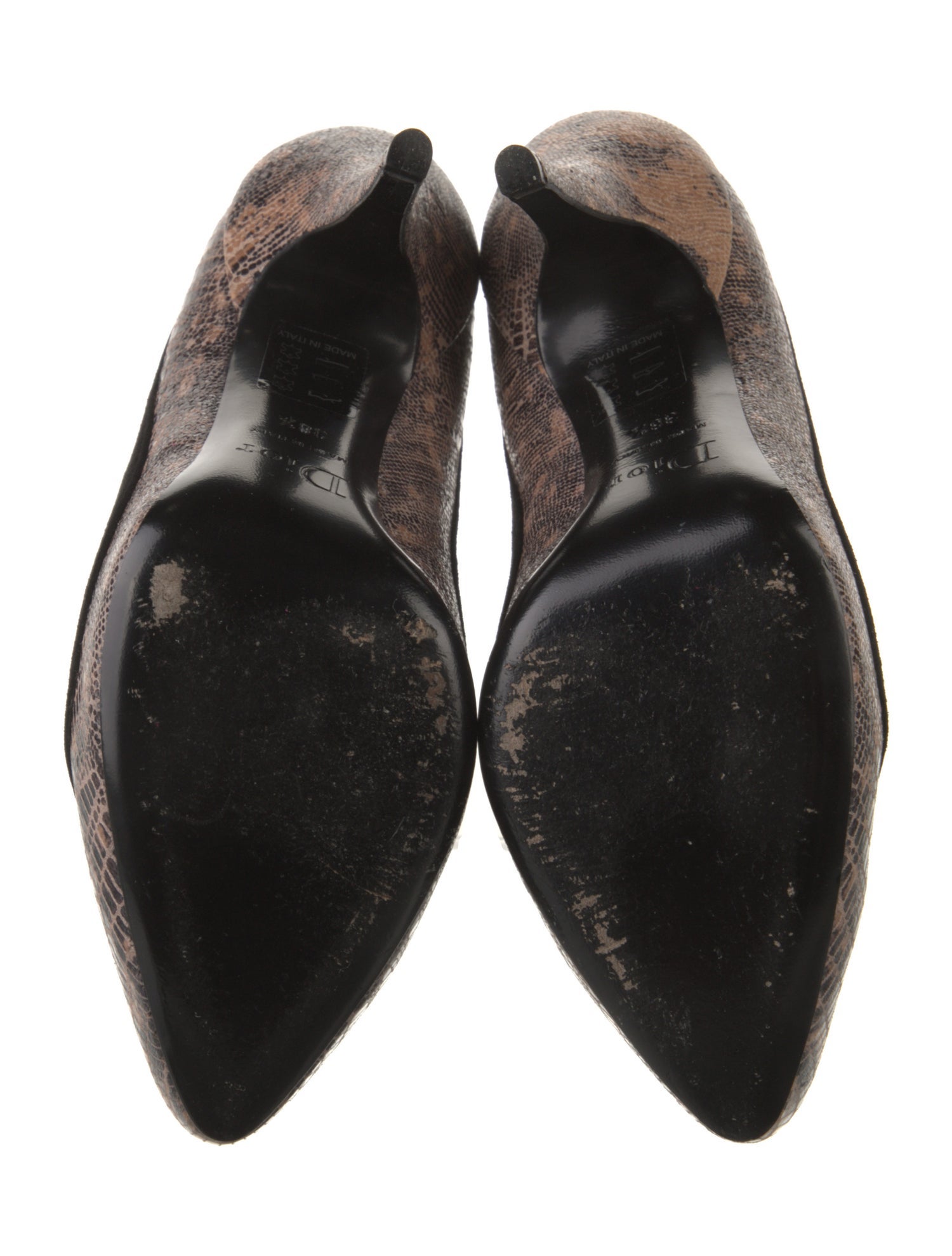 Christian Dior Suede Printed Pumps