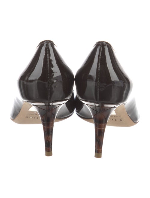 Christian Dior Cannage Pattern Patent Leather Pumps
