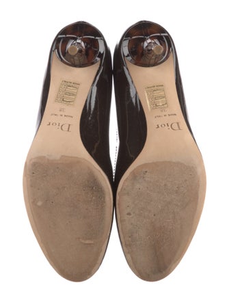 Christian Dior Cannage Pattern Patent Leather Pumps