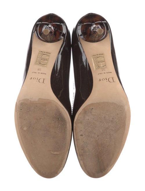 Christian Dior Cannage Pattern Patent Leather Pumps