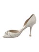 Christian Dior Leather Floral Print D'Orsay Pumps