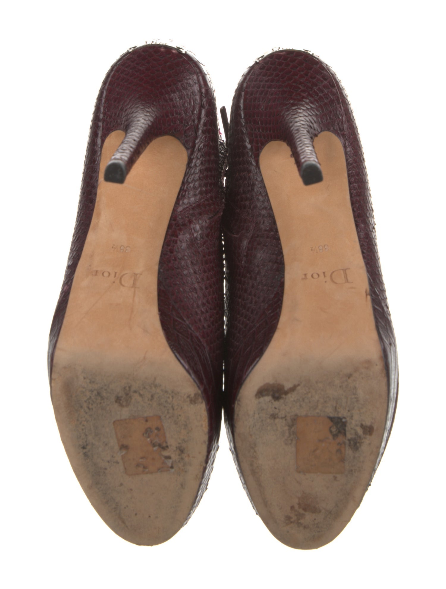 Christian Dior Leather Animal Print Boots