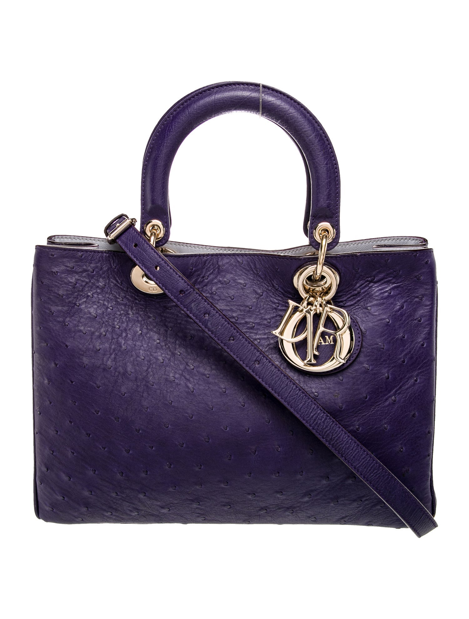 Christian Dior Ostrich Diorissimo Large