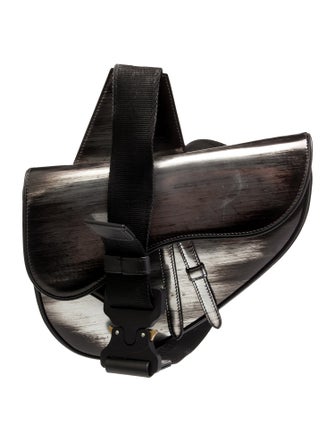 DIOR MEN Patent Leather Galaxy Saddle 2022