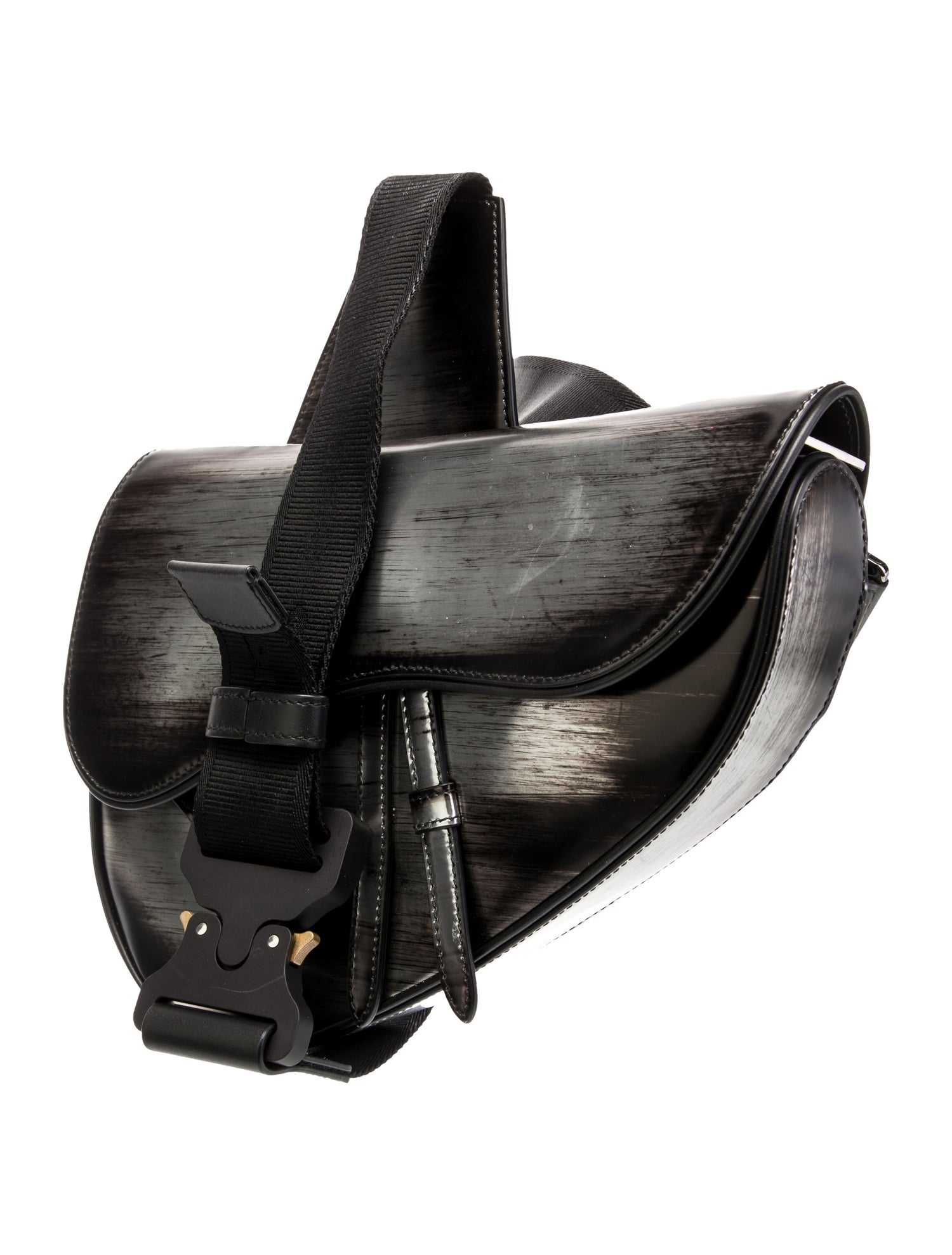 DIOR MEN Patent Leather Galaxy Saddle 2022