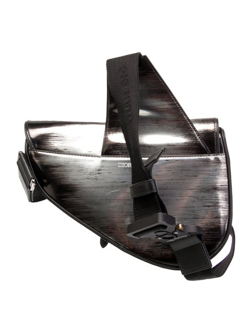 DIOR MEN Patent Leather Galaxy Saddle 2022