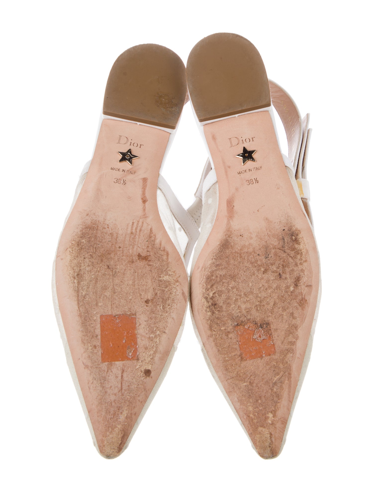 Mesh Printed Slingback Flats