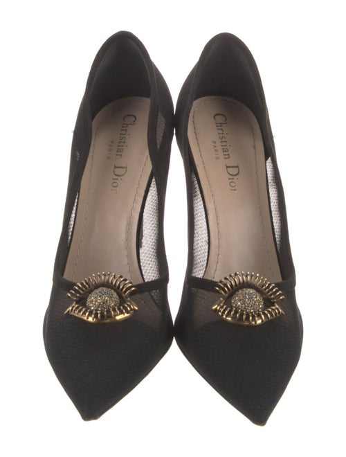 Christian Dior Mesh Crystal Embellishments Pumps