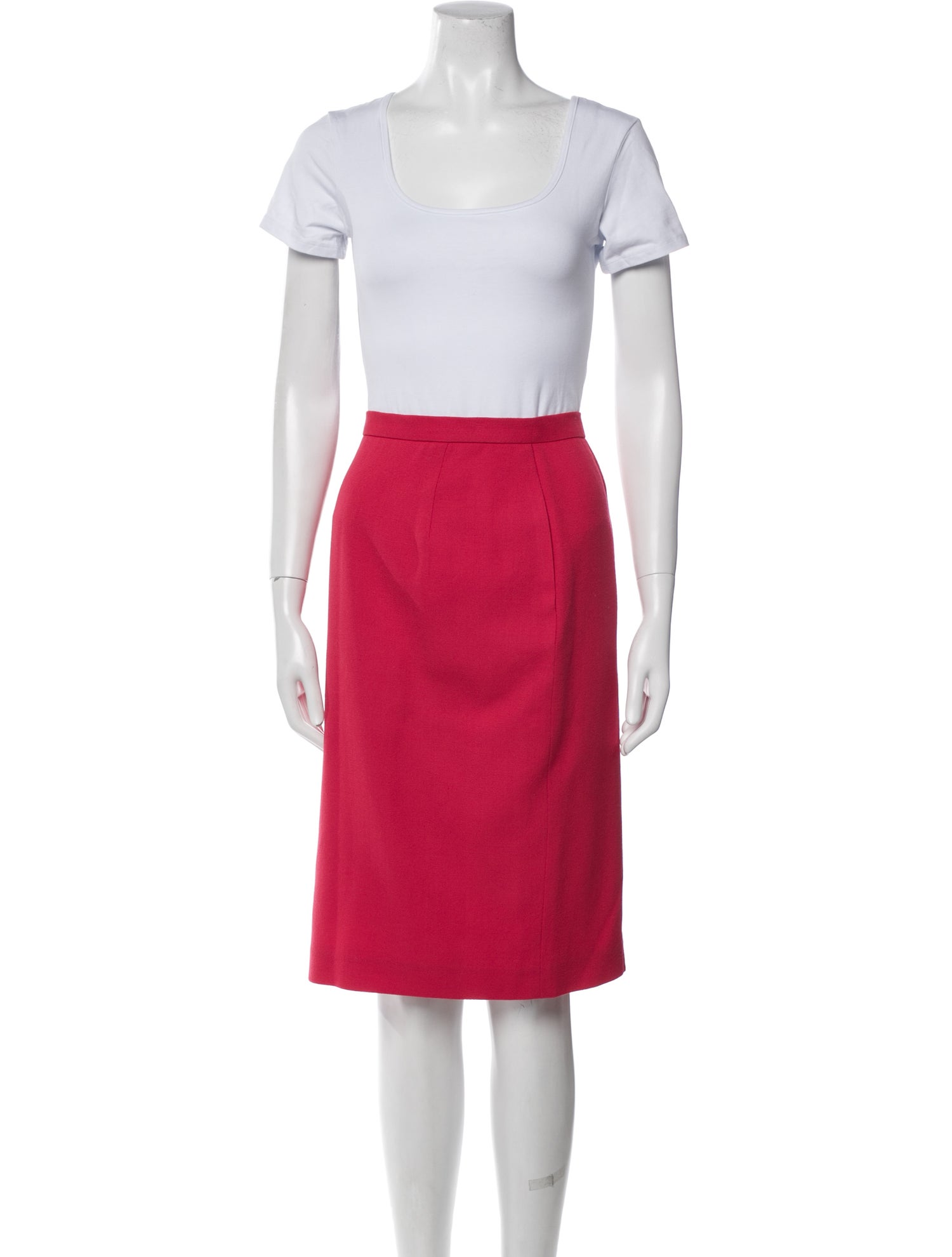 Christian Dior Wool Leather Trim Embellishment Skirt Suit