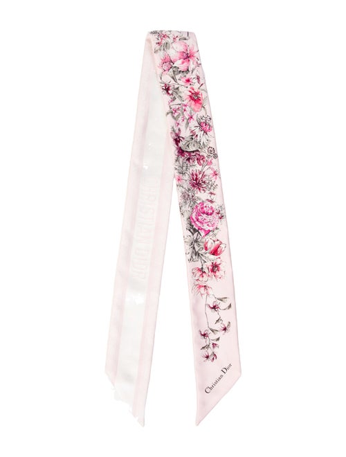 Christian Dior Silk Floral Print Scarf