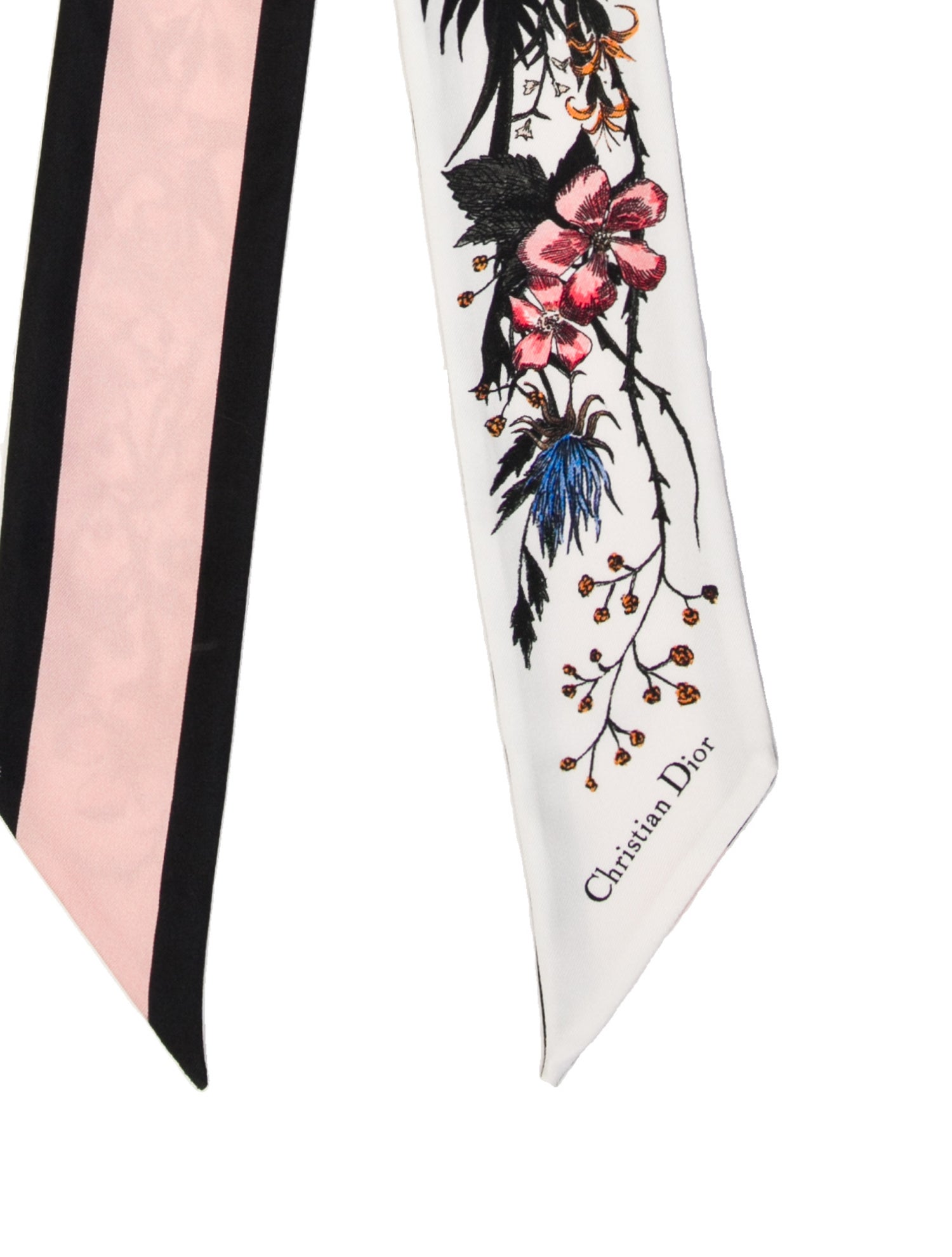 Christian Dior Silk Floral Print Scarf