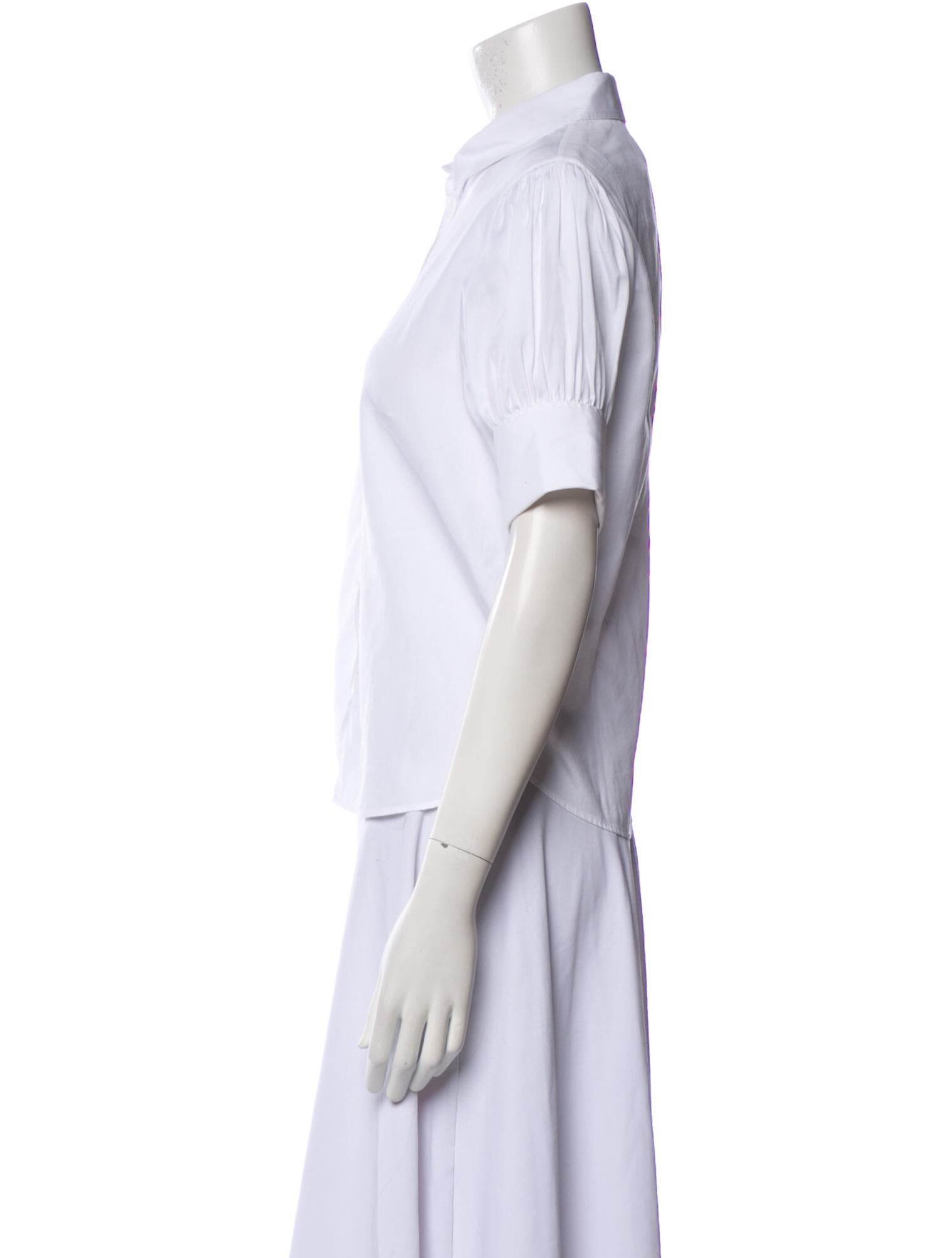 Christian Dior Short Sleeve Button-Up Top