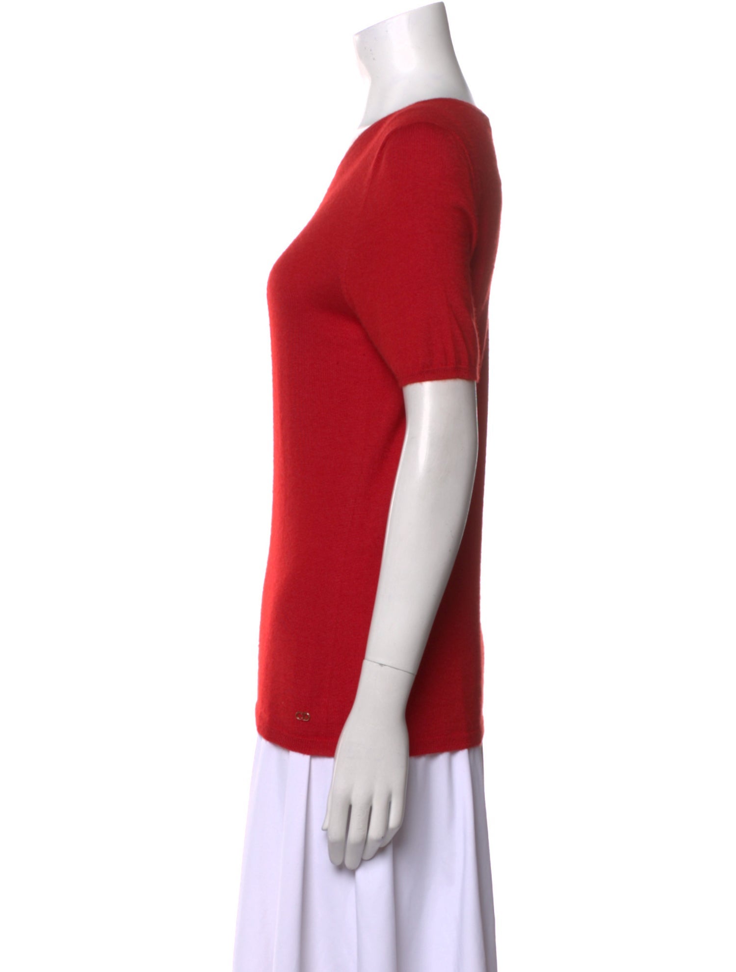 Christian Dior Cashmere Scoop Neck T-Shirt