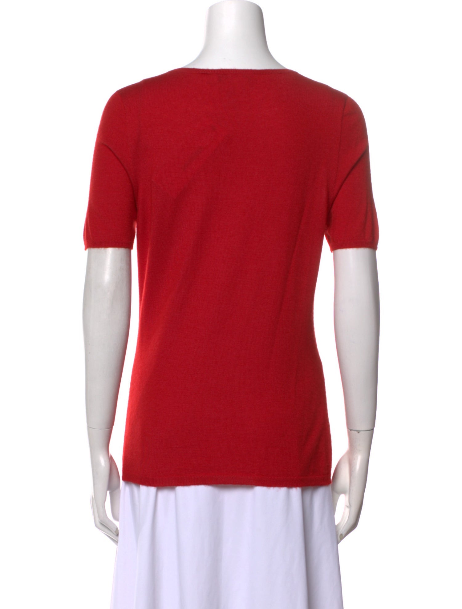 Christian Dior Cashmere Scoop Neck T-Shirt