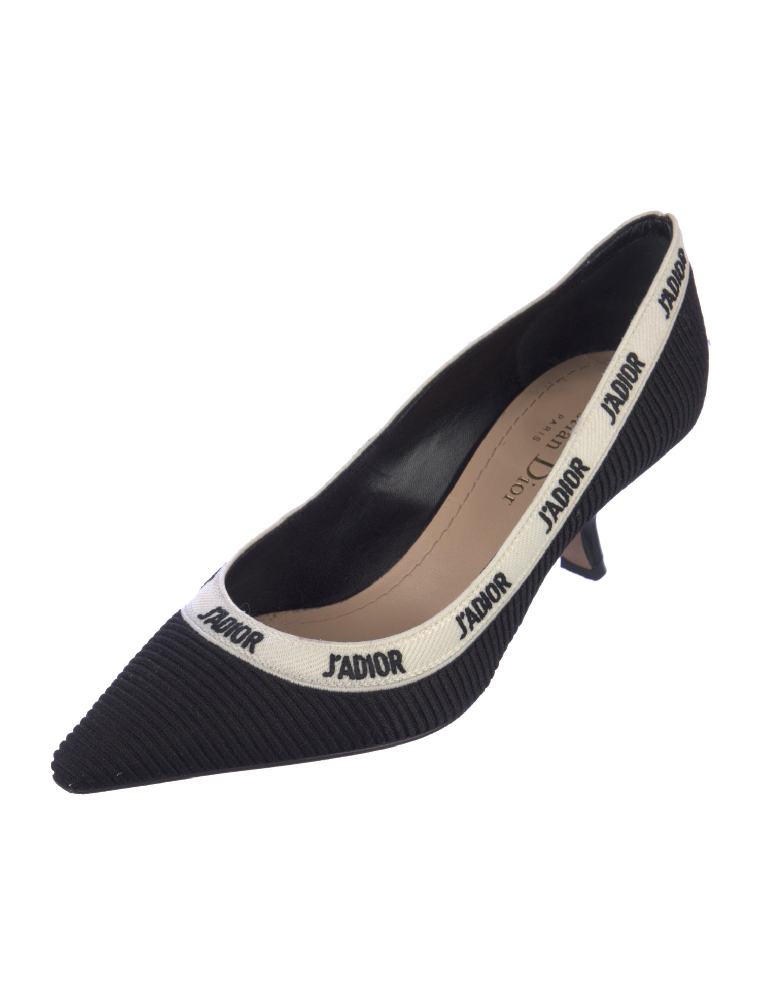 Christian Dior Printed Embroidered Accent Pumps
