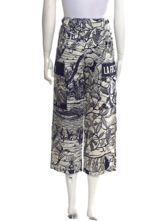 Christian Dior Printed Wide Leg Pants
