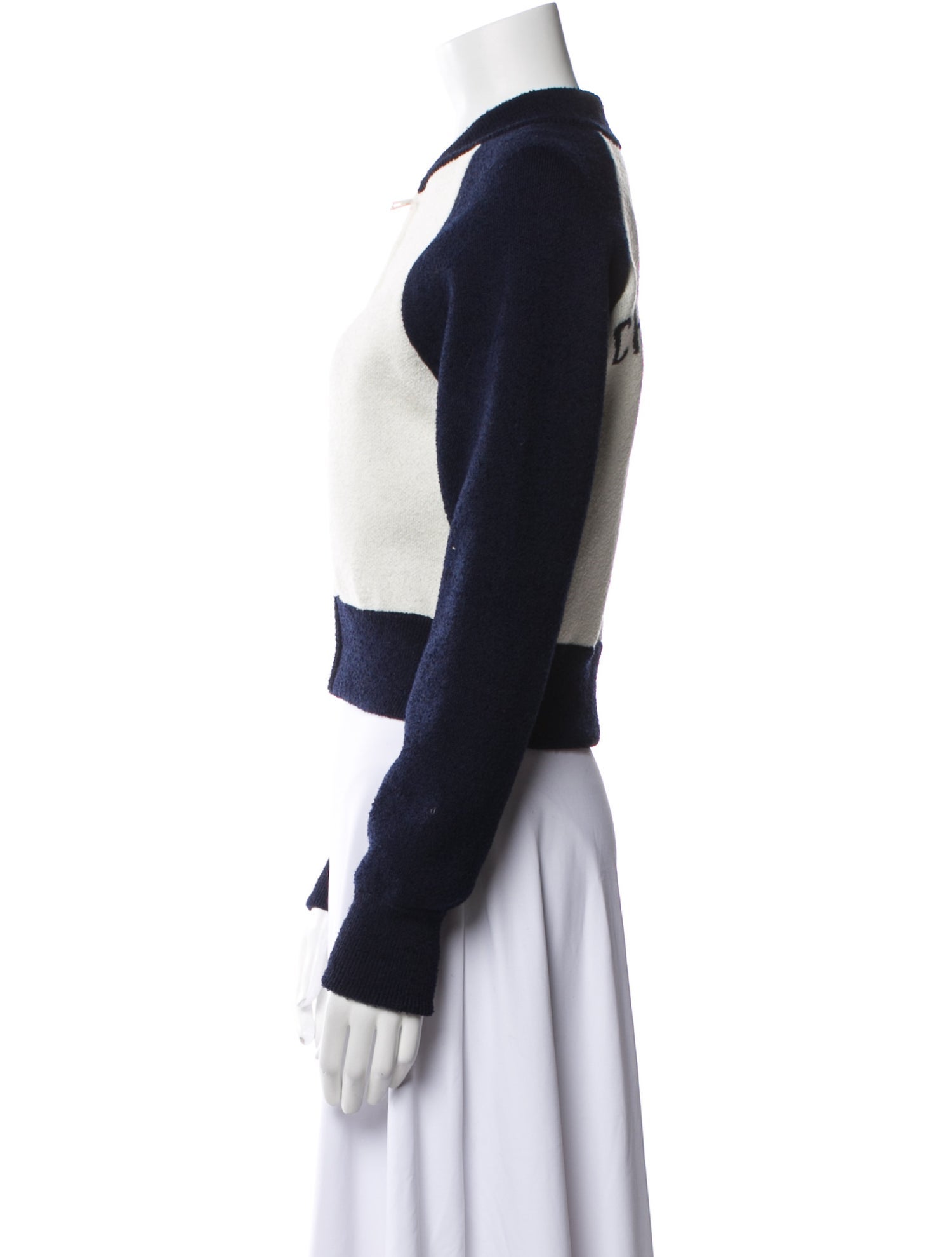 Christian Dior Virgin Wool Colorblock Pattern Sweater