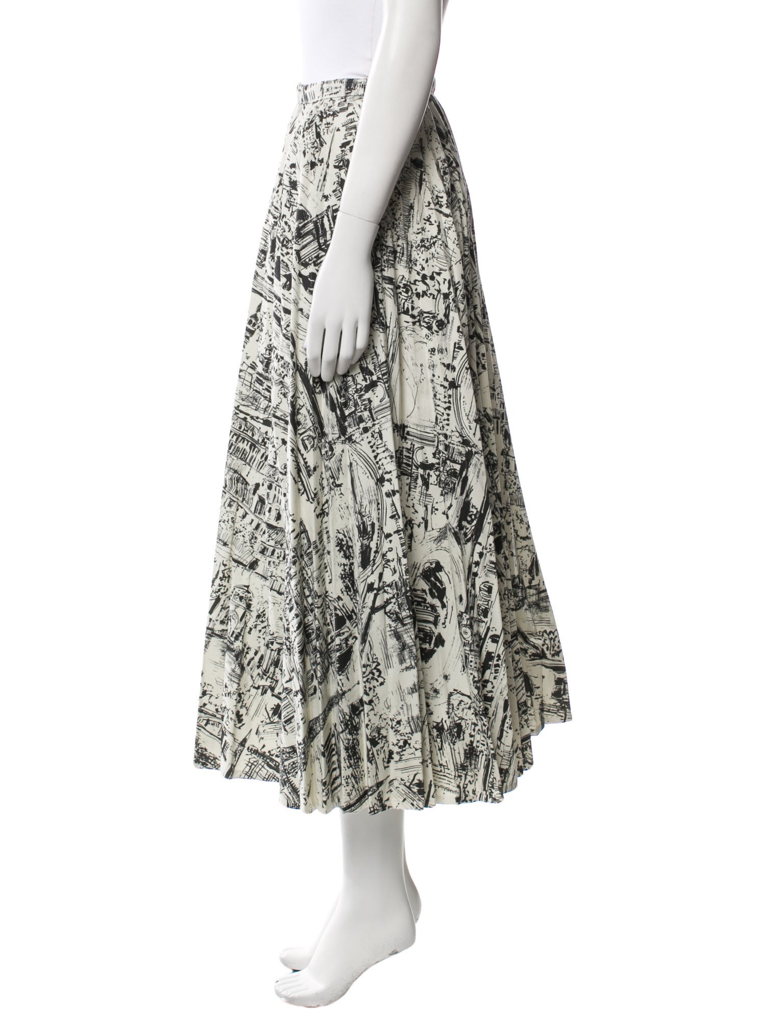 Christian Dior Printed Midi Length Skirt