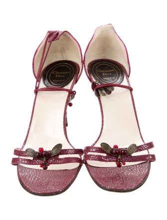 Christian Dior Stingray Animal Print Sandals