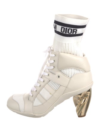 Christian Dior Graphic Print Combat Boots