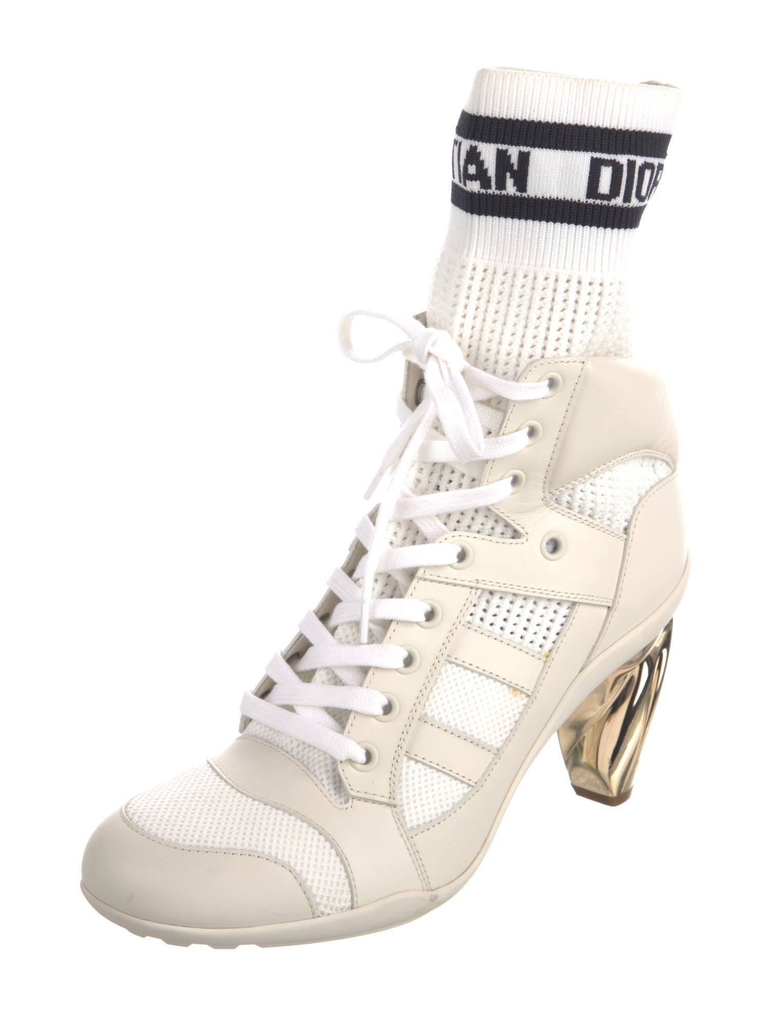 Christian Dior Graphic Print Combat Boots