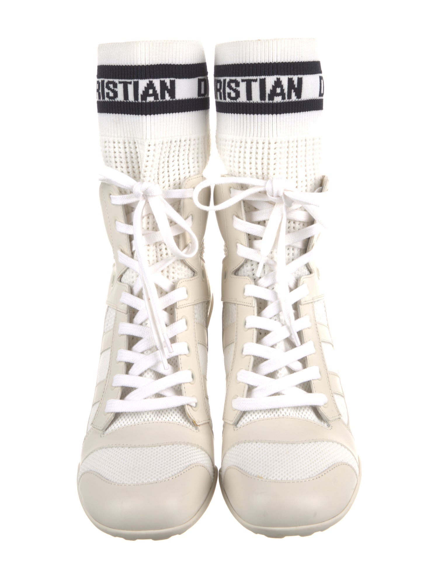 Christian Dior Graphic Print Combat Boots