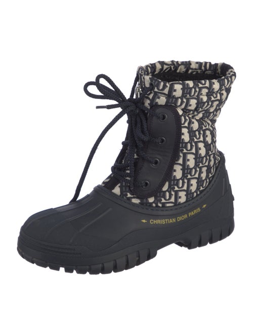 Christian Dior Oblique Jacquard Nylon Combat Boots