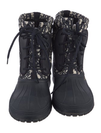 Christian Dior Oblique Jacquard Nylon Combat Boots