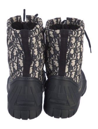 Christian Dior Oblique Jacquard Nylon Combat Boots