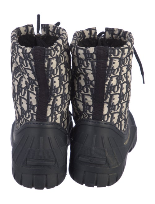 Christian Dior Oblique Jacquard Nylon Combat Boots