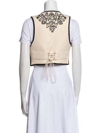 Christian Dior Wool Floral Print Vest