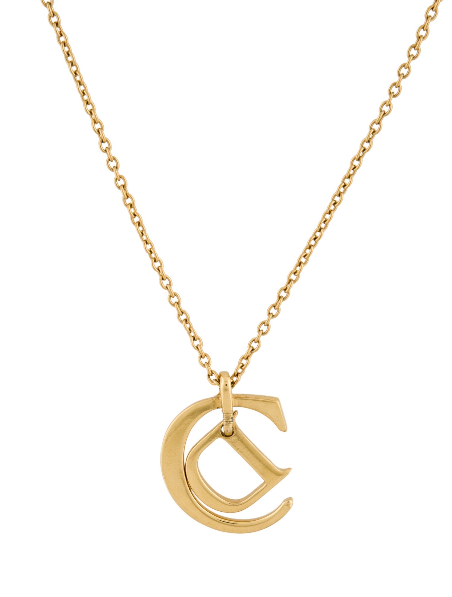 Christian Dior Vintage CD Pendant Necklace
