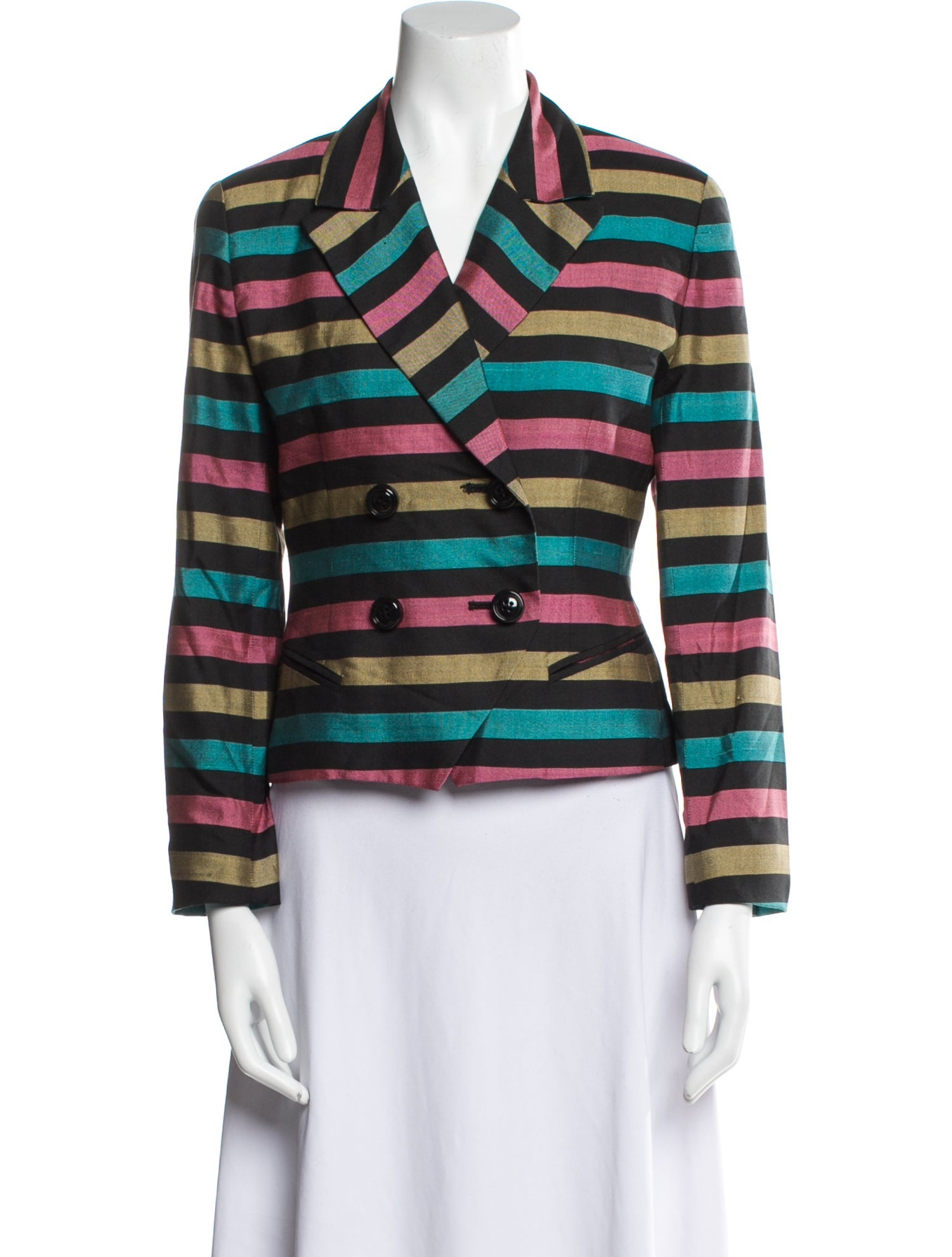 Christian Dior Silk Striped Blazer