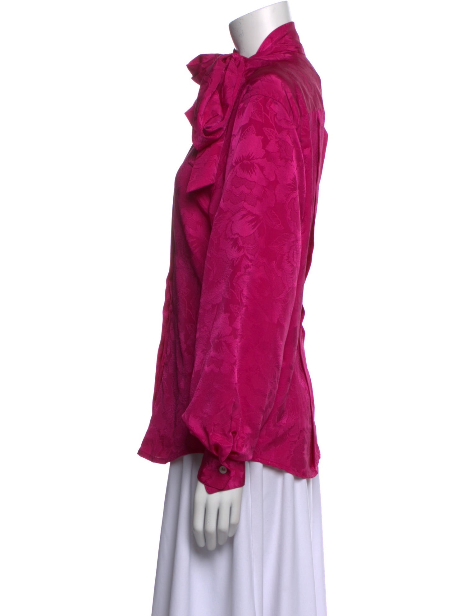 Christian Dior Mock Neck Long Sleeve Blouse