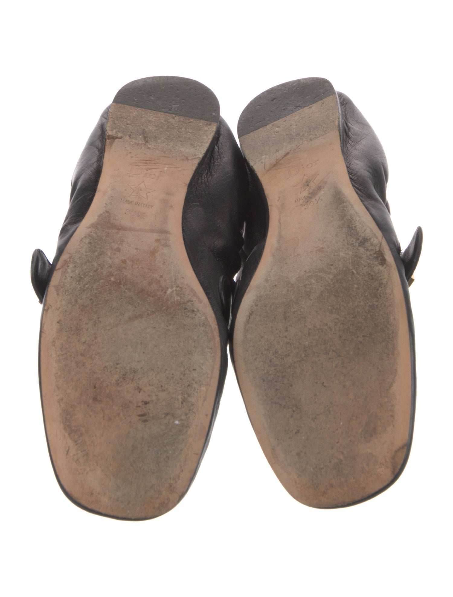 Christian Dior Leather Mary Jane Flats