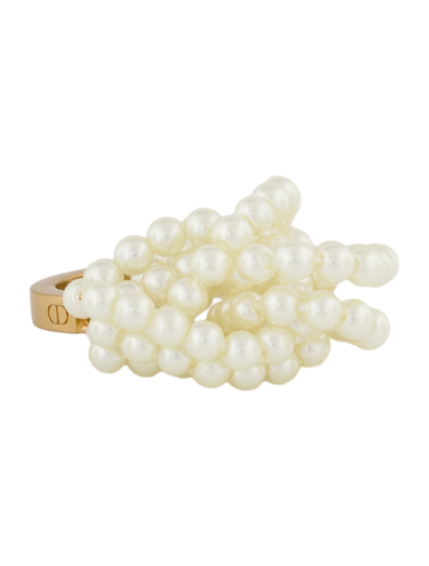 Christian Dior Faux Pearl Cocktail Ring